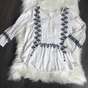 Denim & Supply Ralph Lauren White Embroidered Top